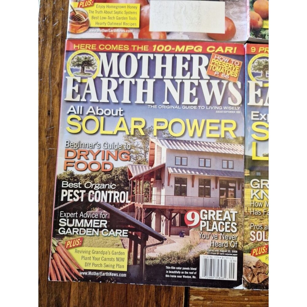 Mother Earth News Feb 2008-Jan 2009 Magazine Gardening Organic 5 Lot No Apr/may - Picture 3 of 6